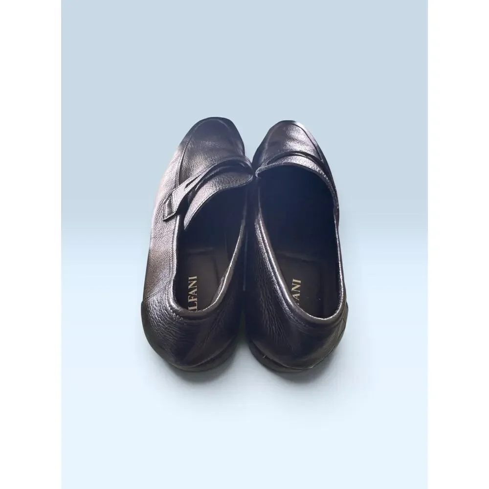 Alfani mens dress shoes size 9.5 black leather.